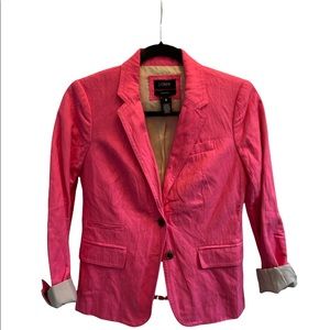 J. CREW Pink Schoolboy Blazer